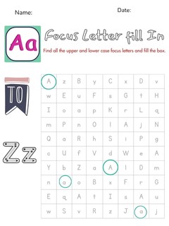 Focus Letter fill In Focus Letter fill In